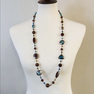 Brown and Blue Necklace